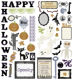 Happy Halloween Double-Sided Cardstock 12X12-Ghostly Damask
