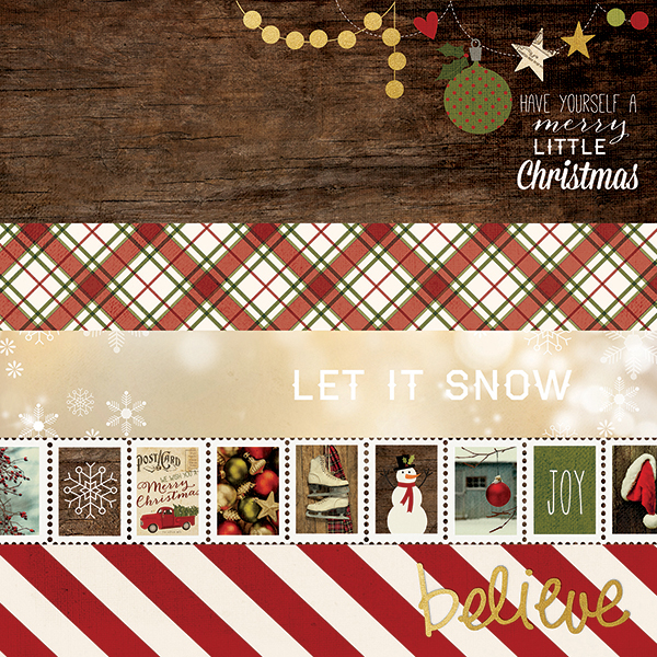 My Favorite Christmas Double-Sided Cardstock 12X12-Snow Flurries