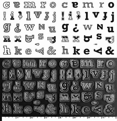 EK Success Nostalgiques Metal Stencil Alphabet Rubber Stamps